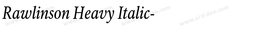 Rawlinson Heavy Italic字体转换